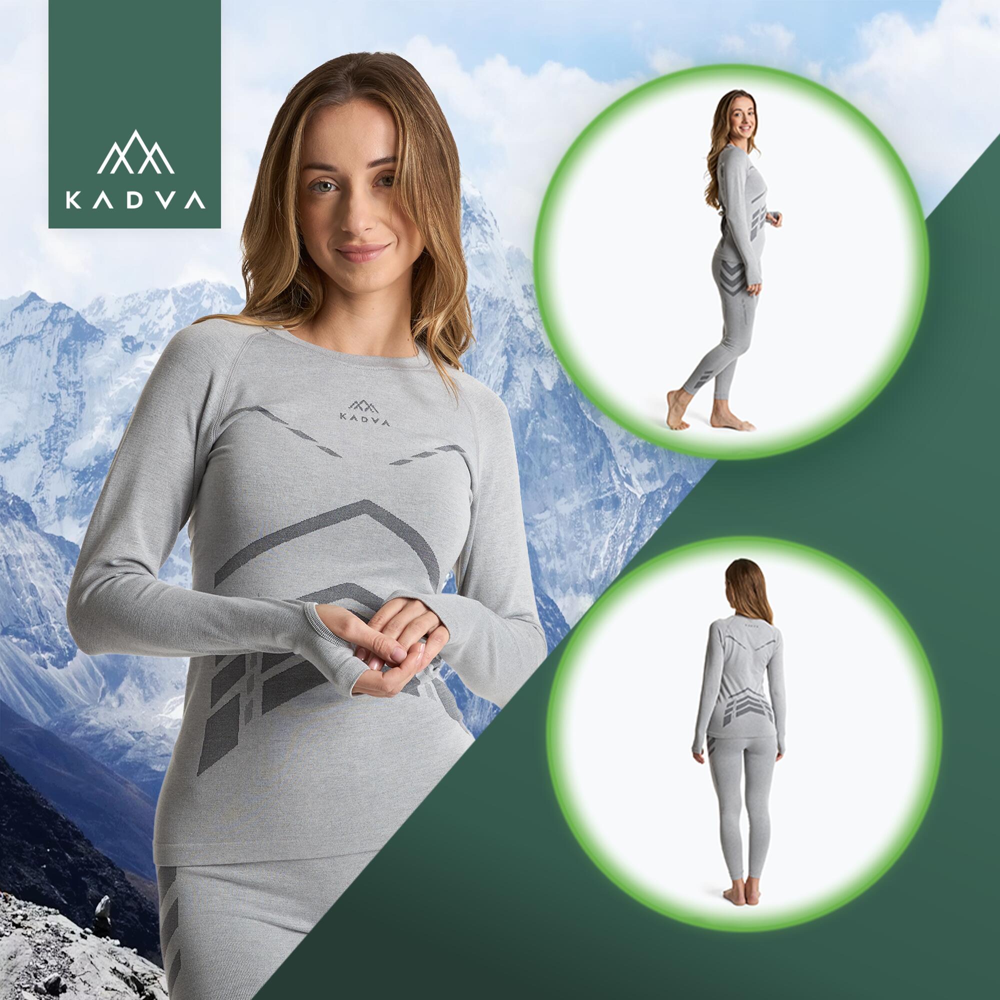 Calças térmicas femininas KADVA ALPINESTEP BAMBOO THERMO LIGHT PLUS sem costura 4/7