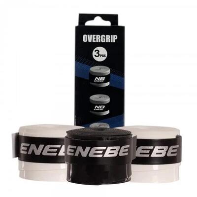 Blister 3 overgrips enebe smooth white/black/white a003777.bnb