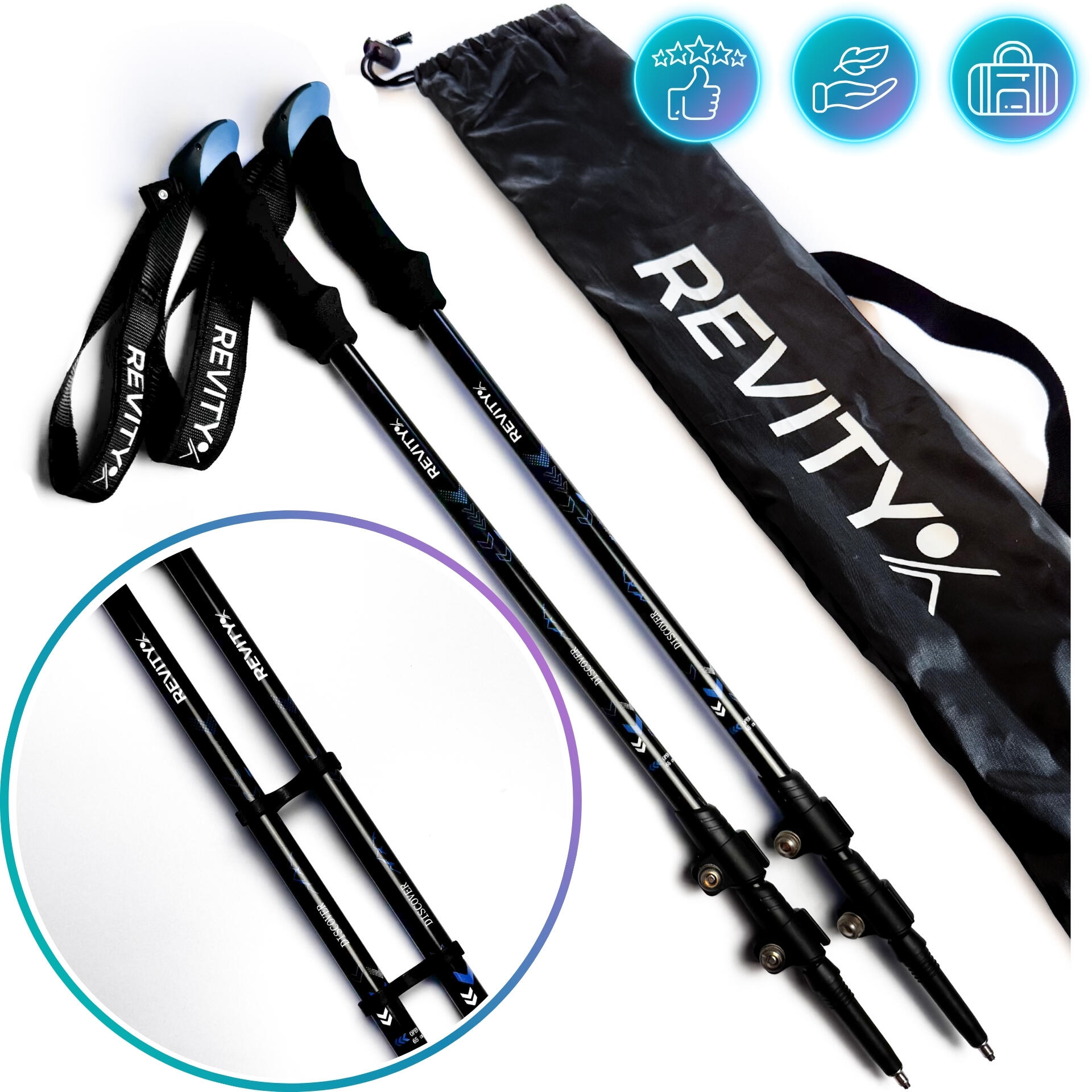 Bastões de Trekking Revity Discover 64–135 cm Alumínio 2/7