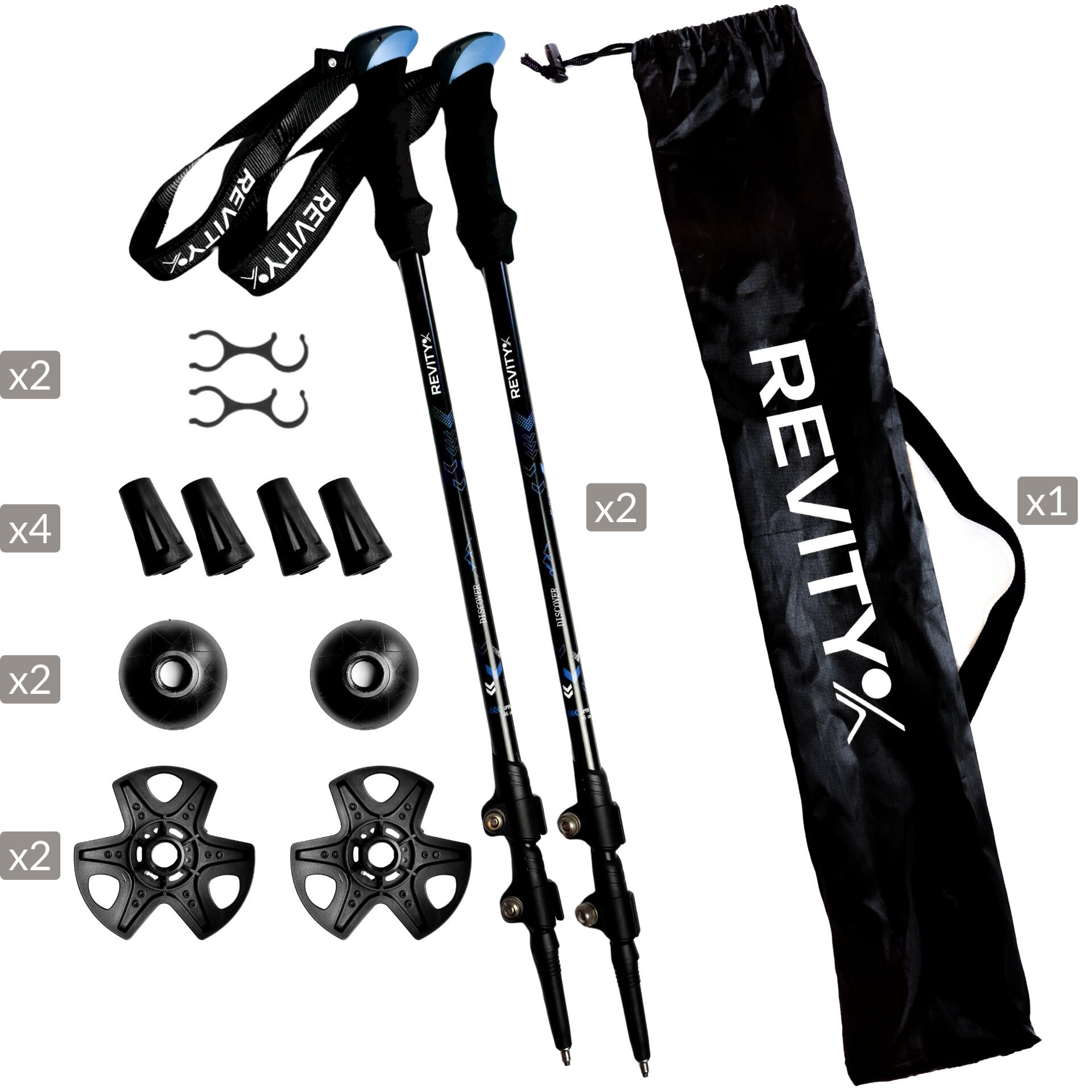 Bastões de Trekking Revity Discover 64–135 cm Alumínio 7/7