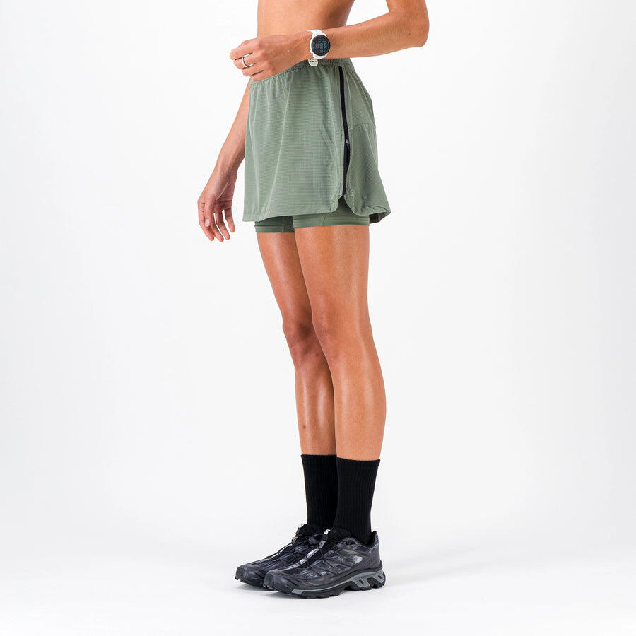 Gonna/Short Donna Trail-Running ZIPRUN SKIRT 3 IN 1 4/7