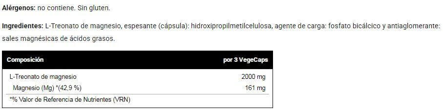 L-Treonato de Magnesio - 90 Cápsulas Vegetales VitoBest 3/3