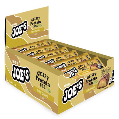 Weider joe's crispy protein bar (12x50g) toffee caramel - repen - eiwit repen