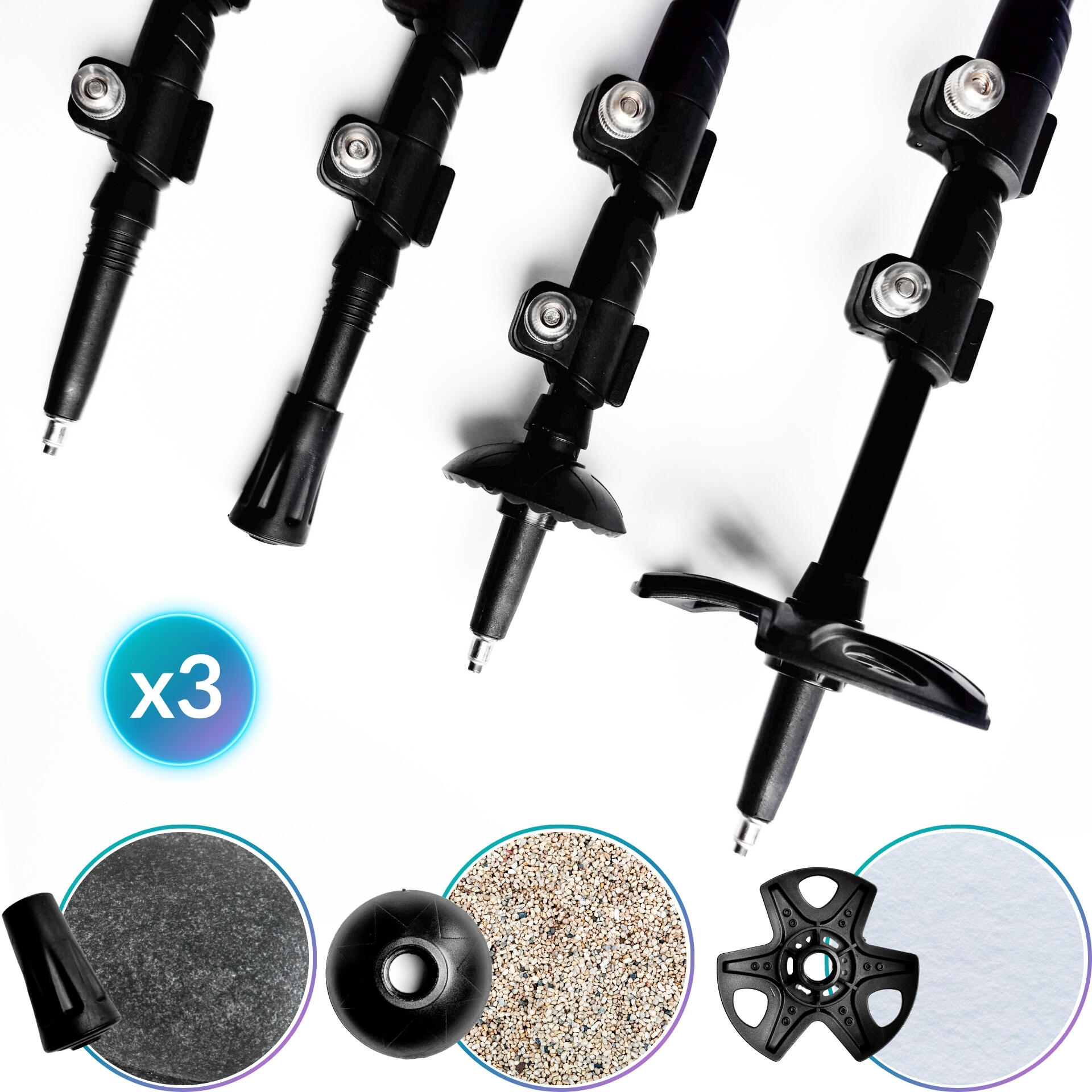 Trekkingstokken - stoken voor nordic walking Discover 65 - 135 cm telescopische 4/7