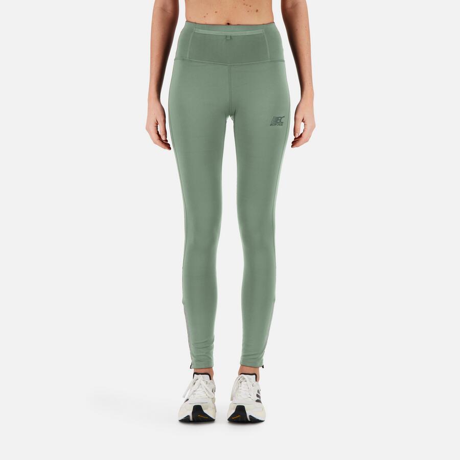 Bodycross - Legging Femme Running-trail Endurance Tight - Collant De Running - Vert - Decathlon