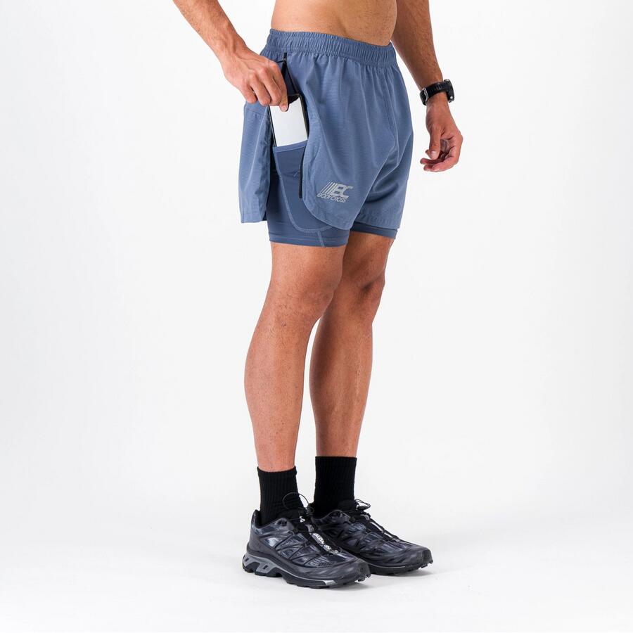 Short/Pantalón Corto Hombre Trail-Running ZIPRUN SHORT 3 IN 1 4/7