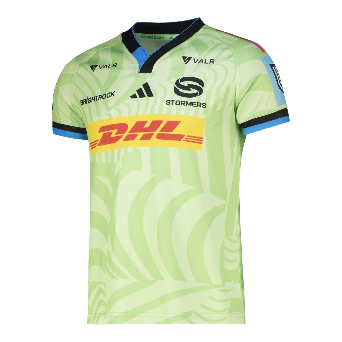Herren Stormers Urc Auswärtstrikot Rugby Adidas Lime Green 3/7