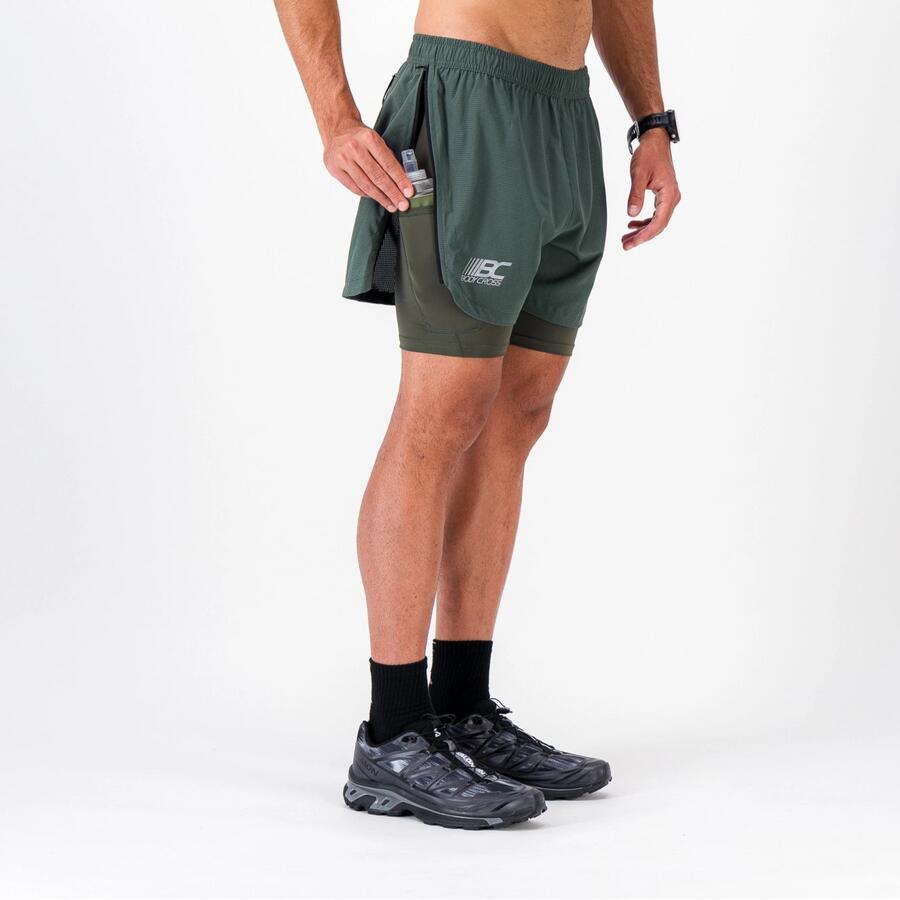 Short/Cuissard Uomo Trail-Running ZIPRUN SHORT 3 IN 1 3/7