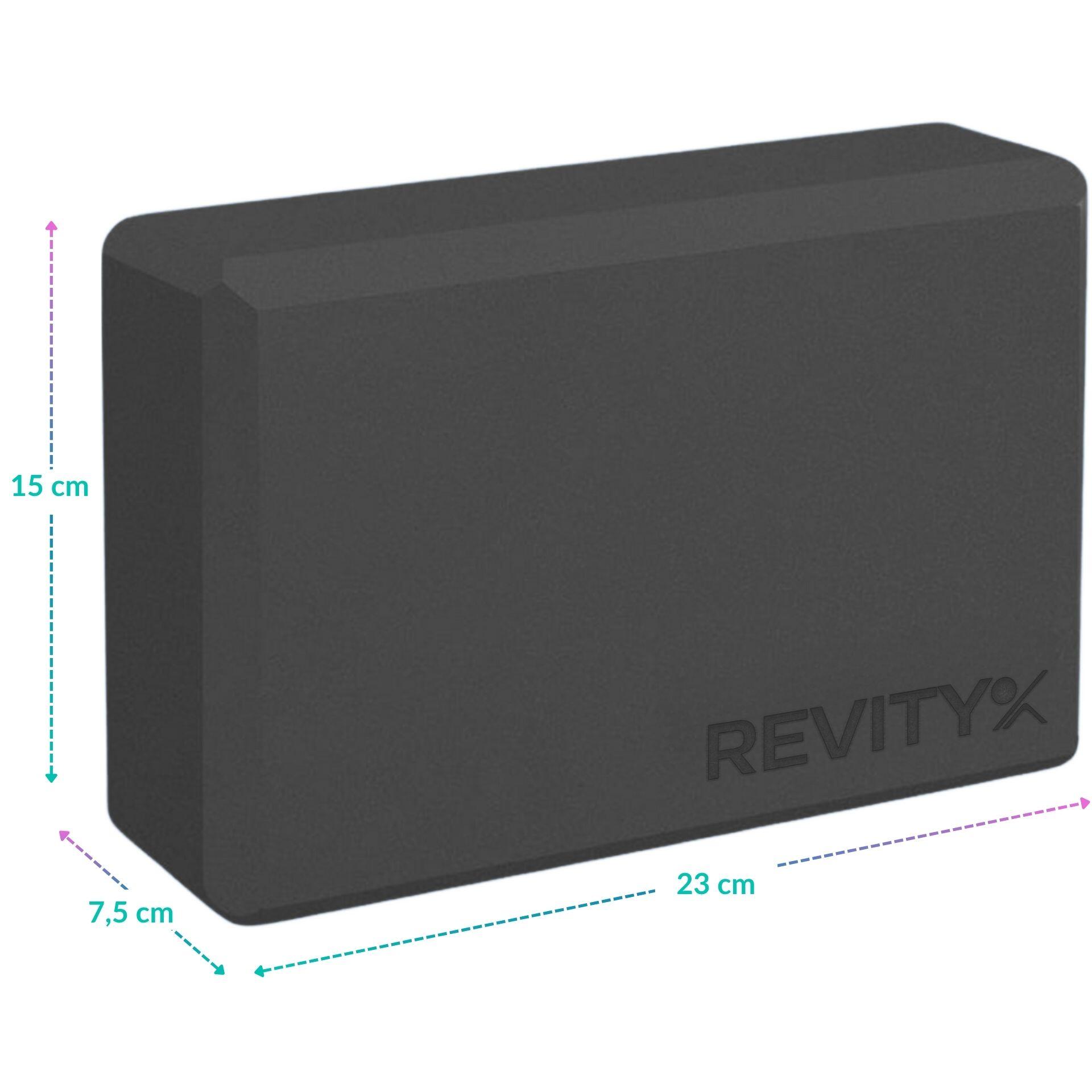Bloque yoga de espuma EVA 23×15×7,5 cm + guía de entrenamiento en PDF, negro 6/7