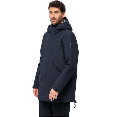 Parka da uomo Jack Wolfskin Talforst blu navy impermeabile