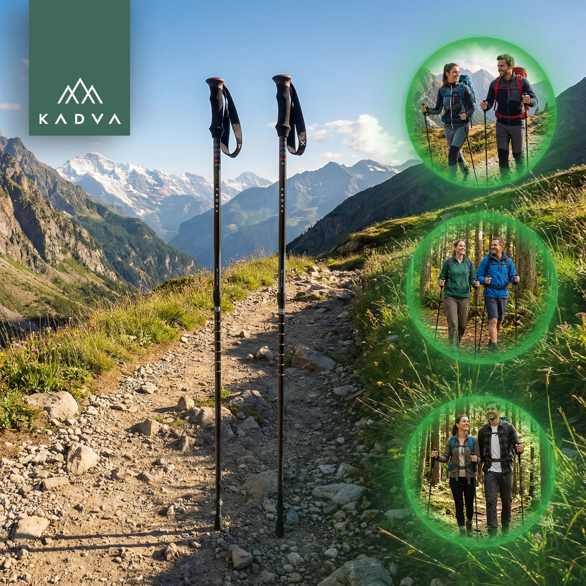Bastões de caminhada KADVA Sajama 5/6