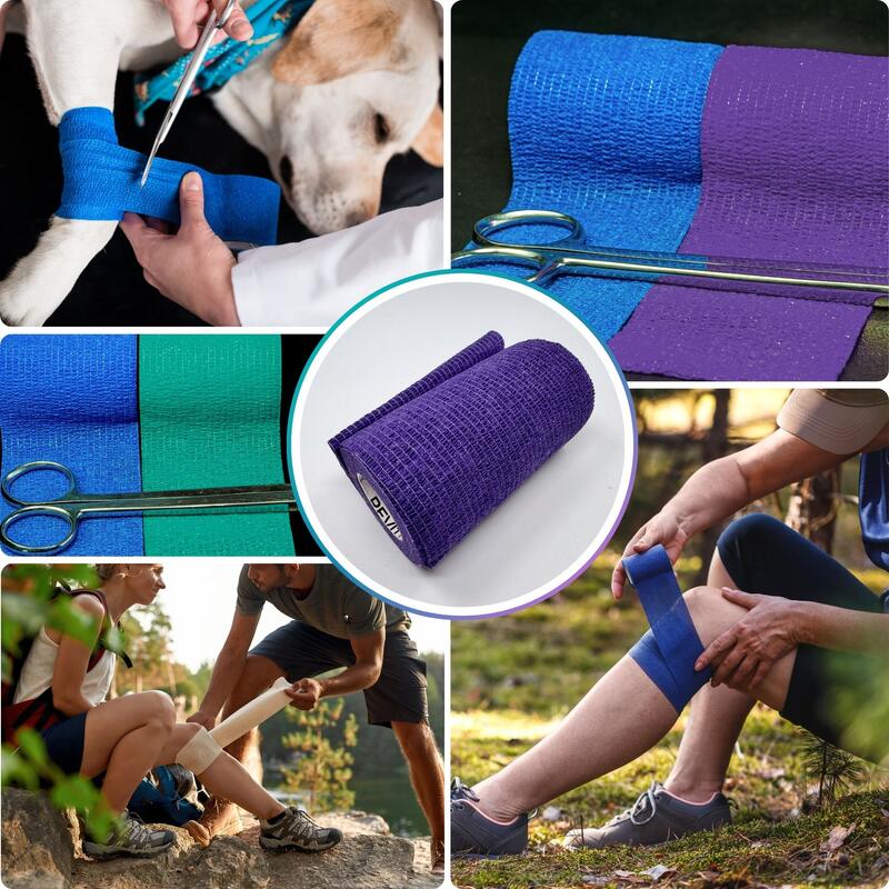 Bandaj coeziv autoadeziv elastic 10 cm x 4,5 m dispozitiv medical 12 buc Revity