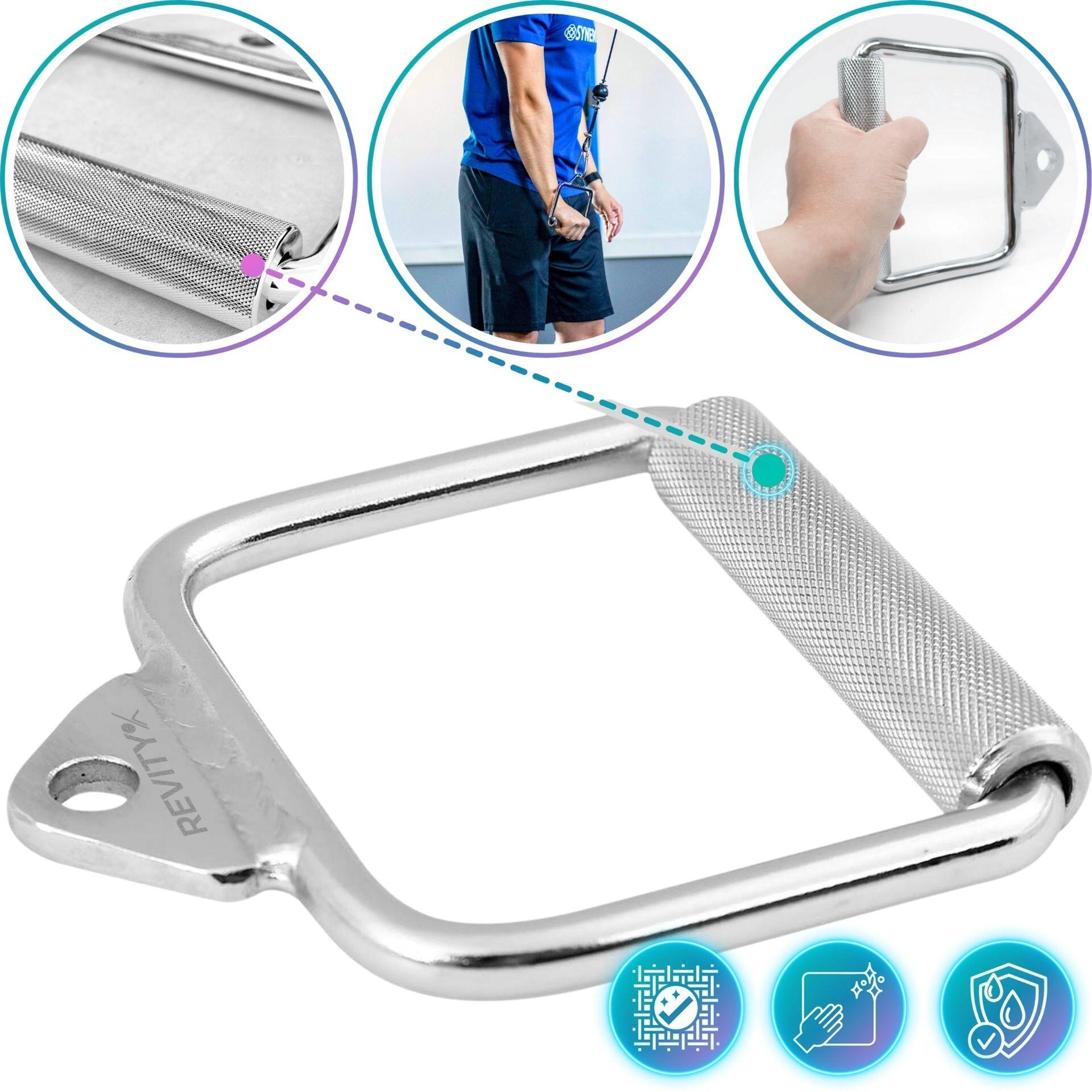 Agarre de una mano para cable, acero, 14,5×15 cm Grip Handle 4/7