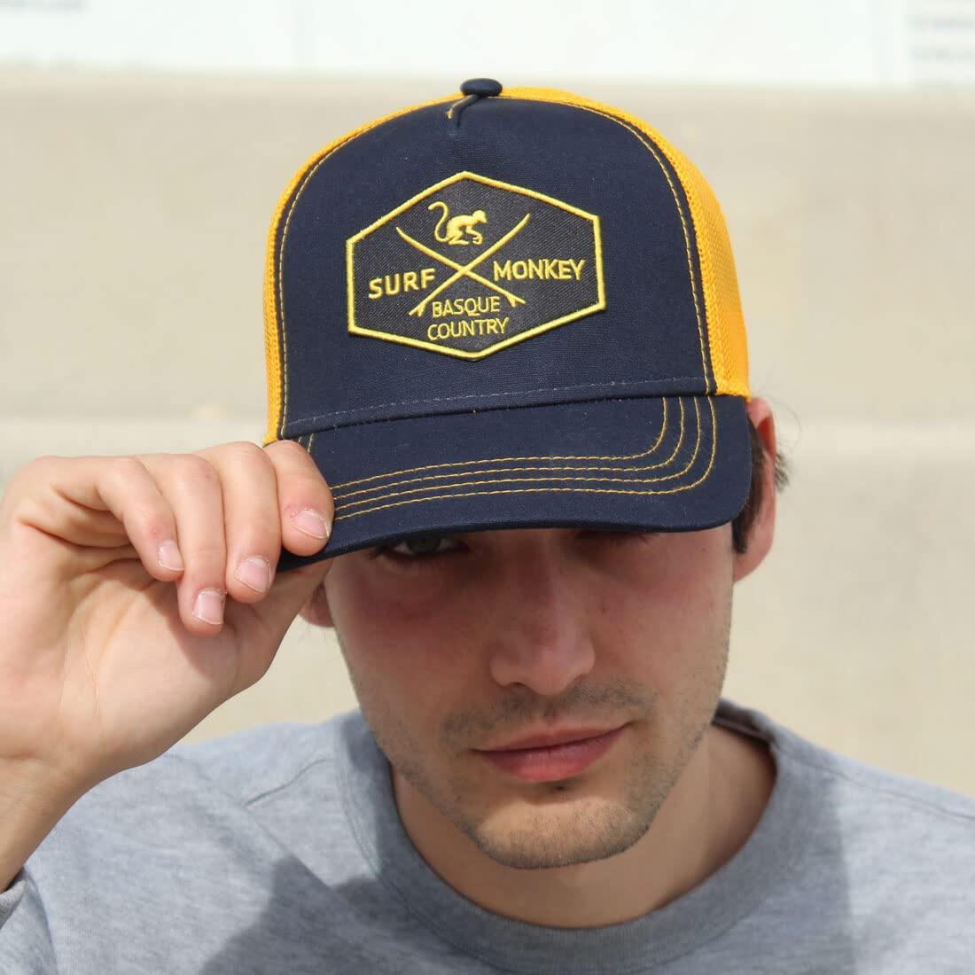 Gorra Trucker - 5 Paneles / Adulto / Talla única (Azul Marino/Amarillo) 6/7