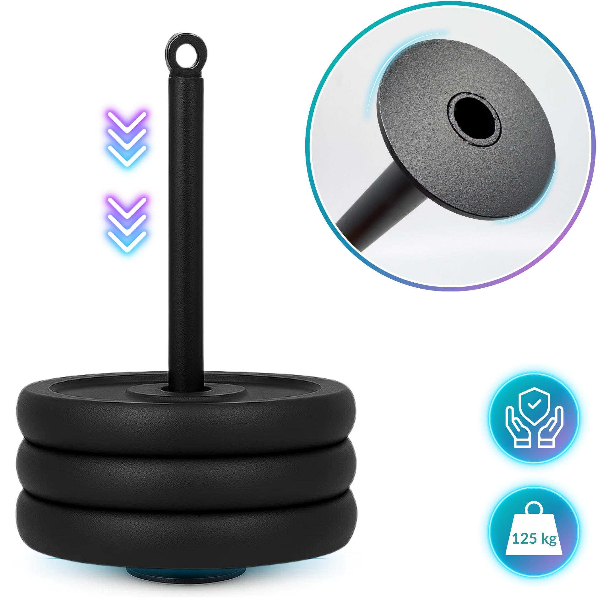 Sistema de polea de cable para casa con barra y soporte para discos 5/7
