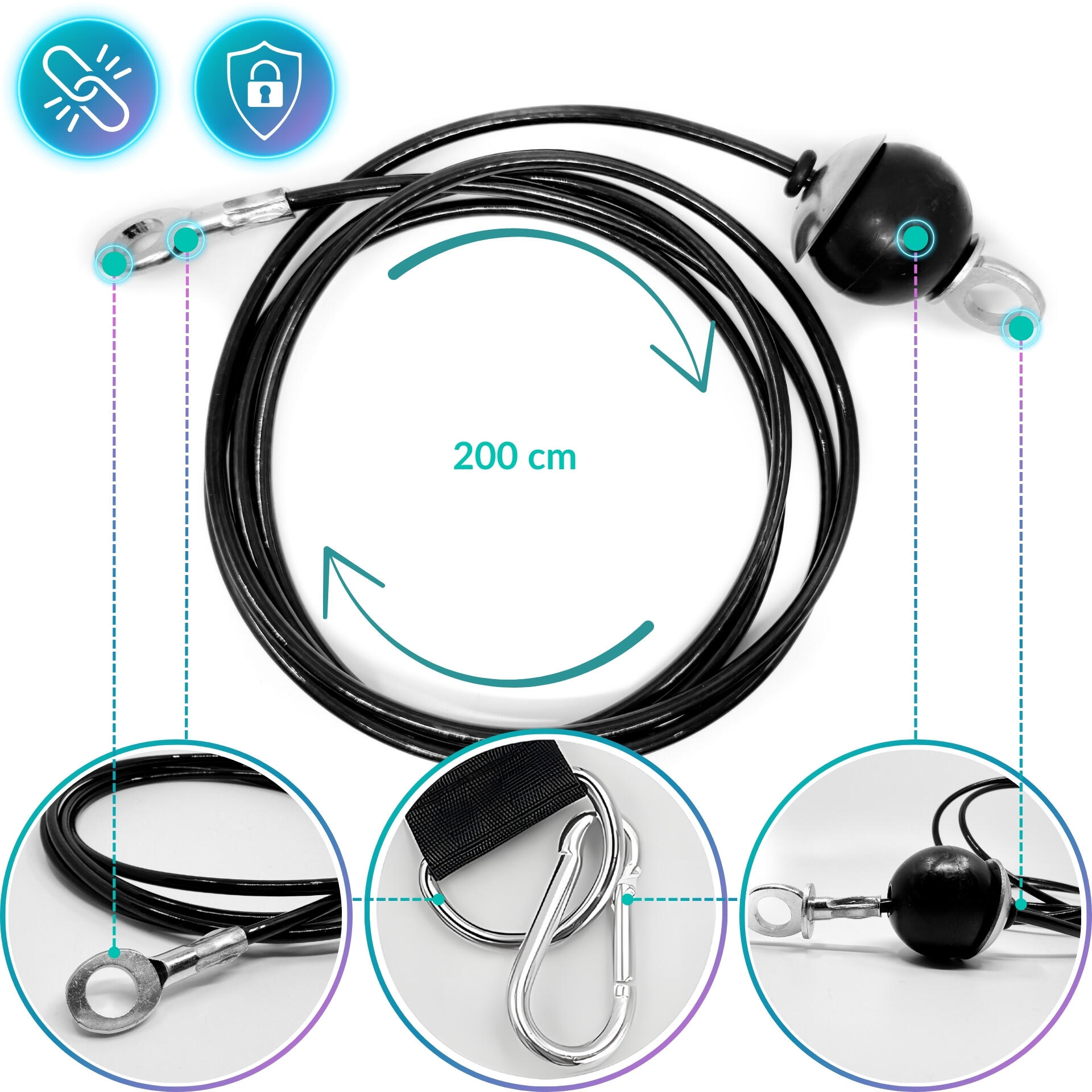 Sistema de polea de cable para casa con barra y soporte para discos 6/7