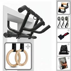 Set Calisthenics Plus : Barre de traction, anneaux, poignées et élastiques