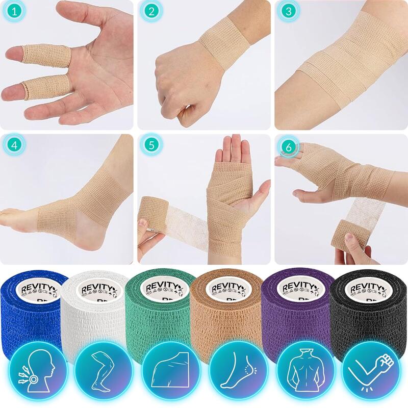 Bandaj coeziv autoadeziv elastic 5 cm x 4,5 m dispozitiv medical, 1 buc, Revity