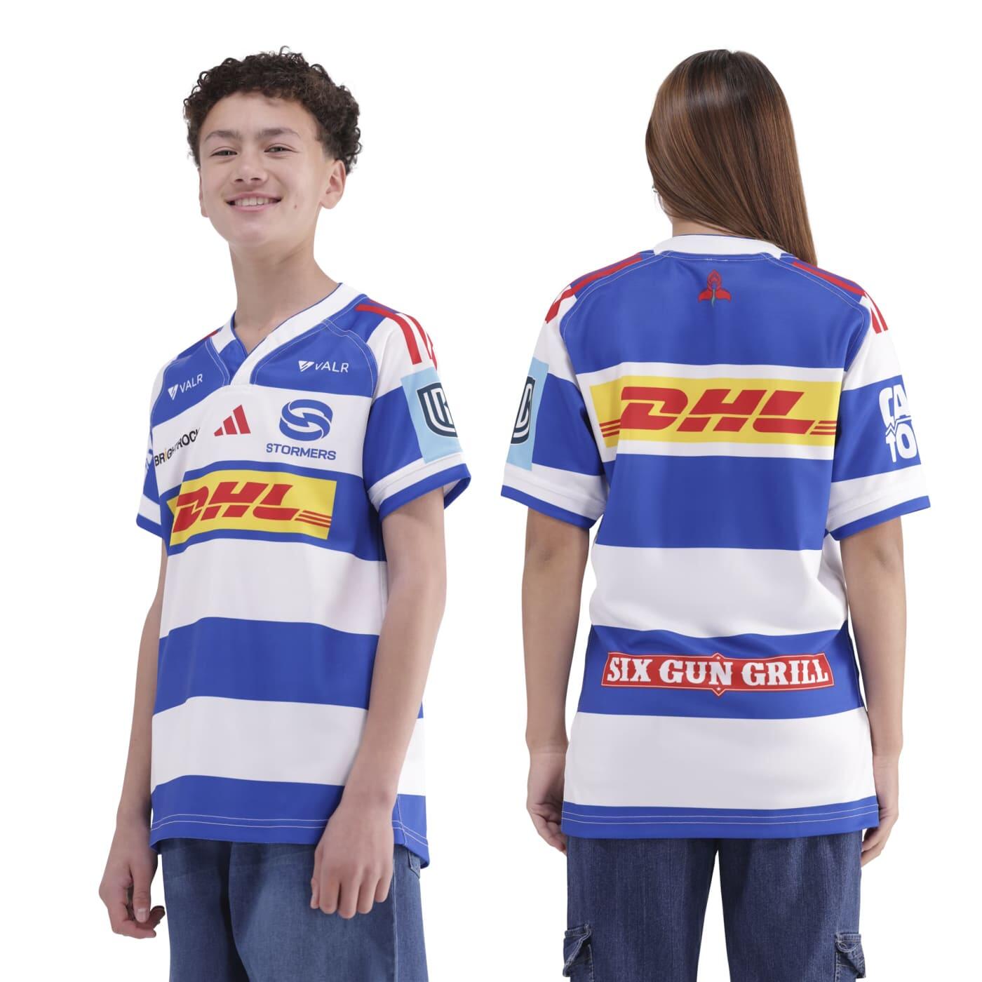 Maglia Home Stormers URC Bambino Adidas Blue and White 3/4