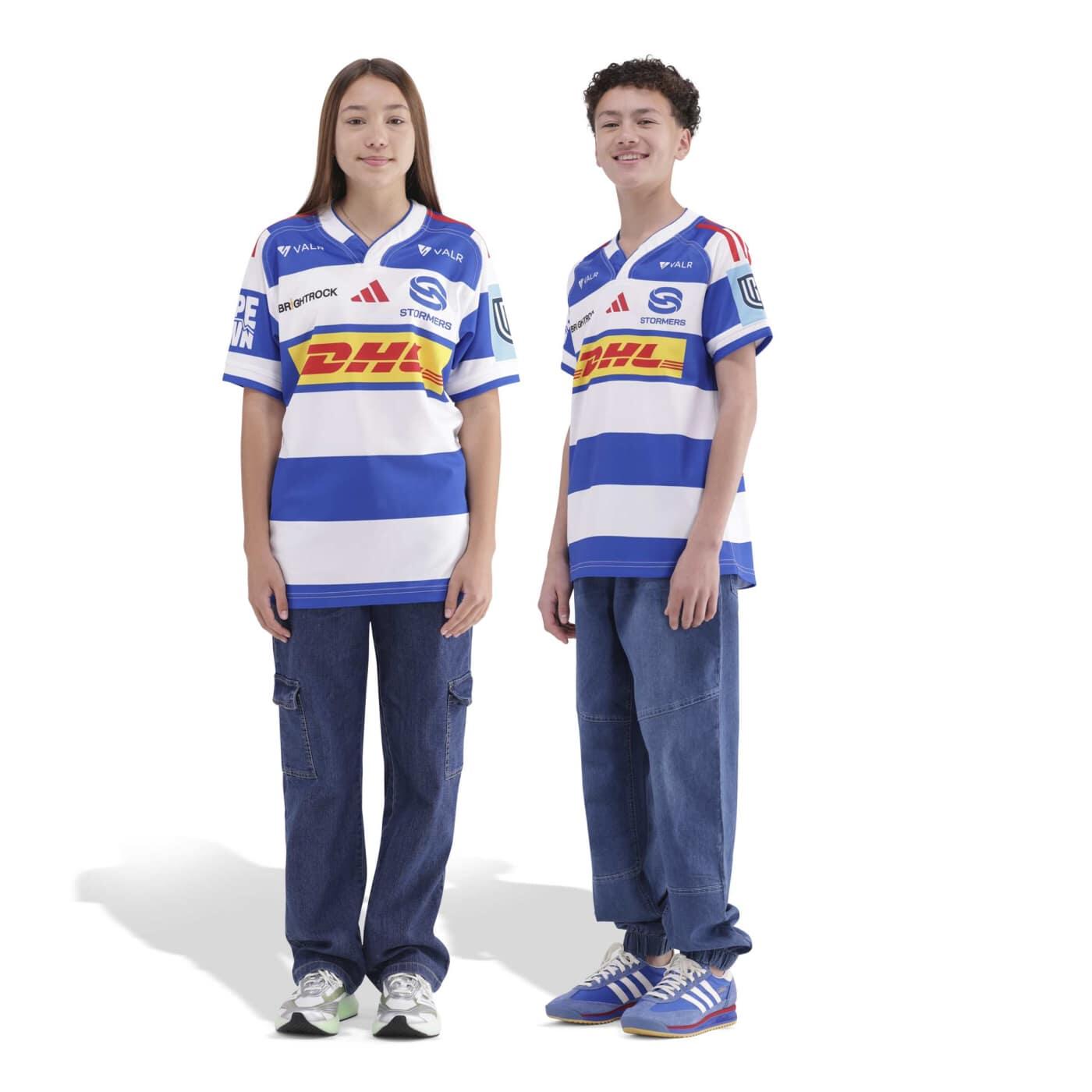 Maglia Home Stormers URC Bambino Adidas Blue and White 4/4