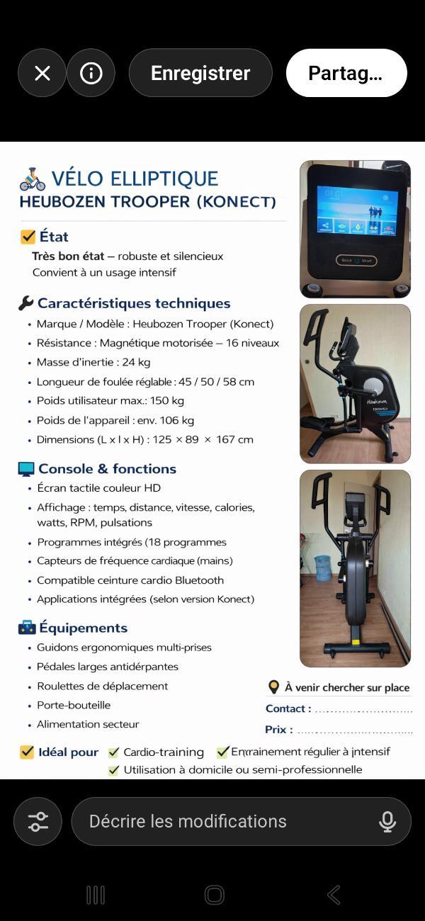 Entre Particuliers - Velo elliptique 5/5