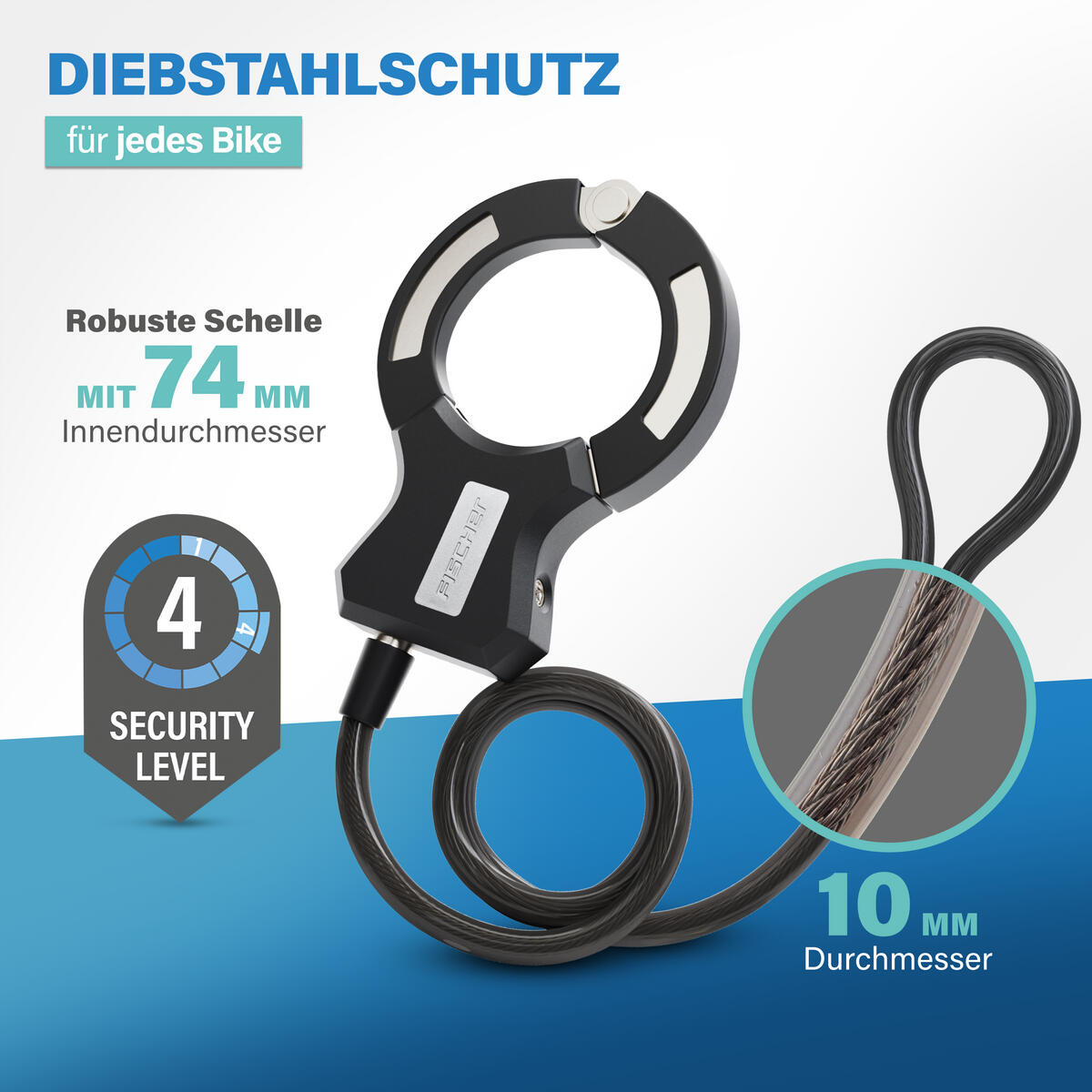 FISCHER Spiralschloss Schelle - RK120/10 120 cm 2/7