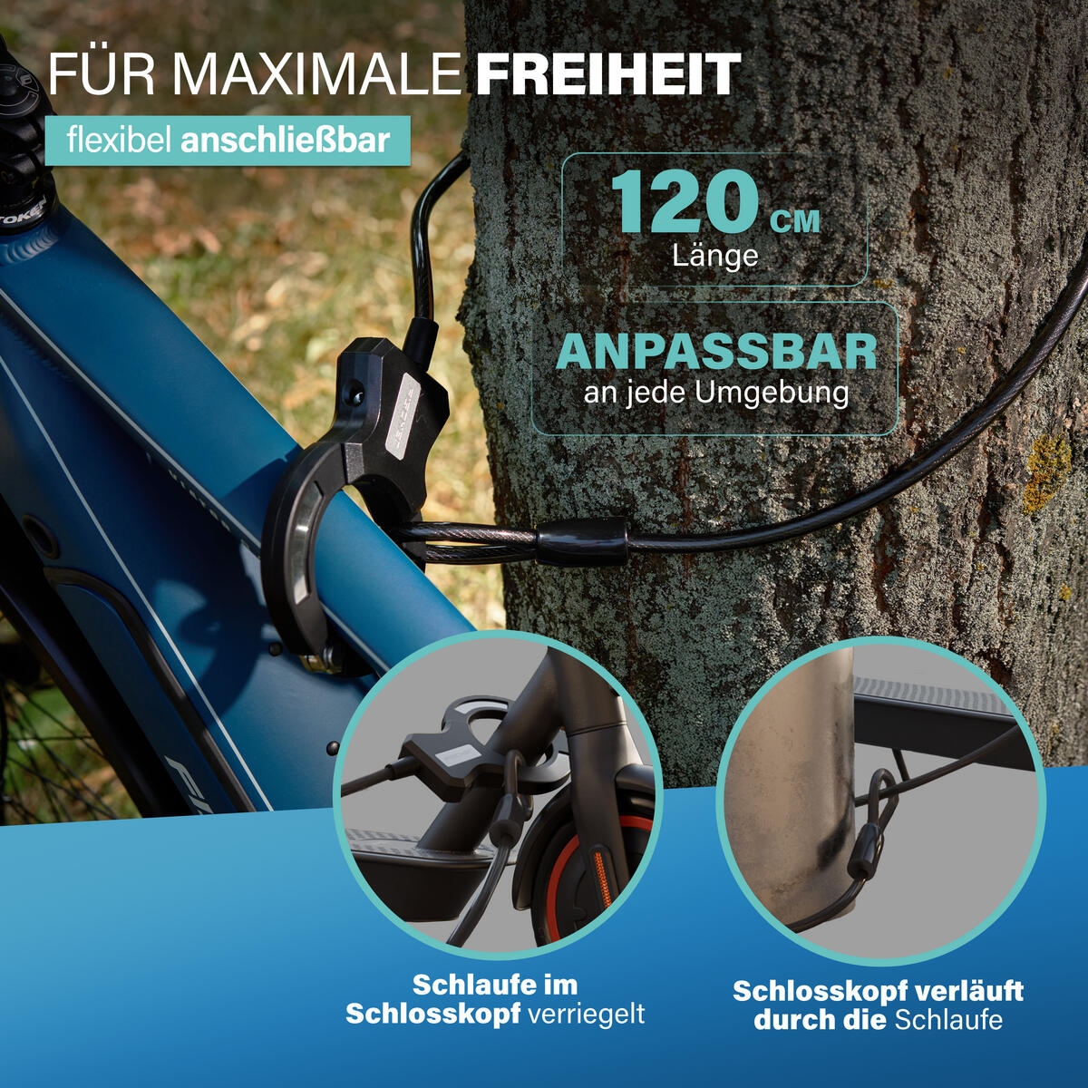 FISCHER Spiralschloss Schelle - RK120/10 120 cm 3/7