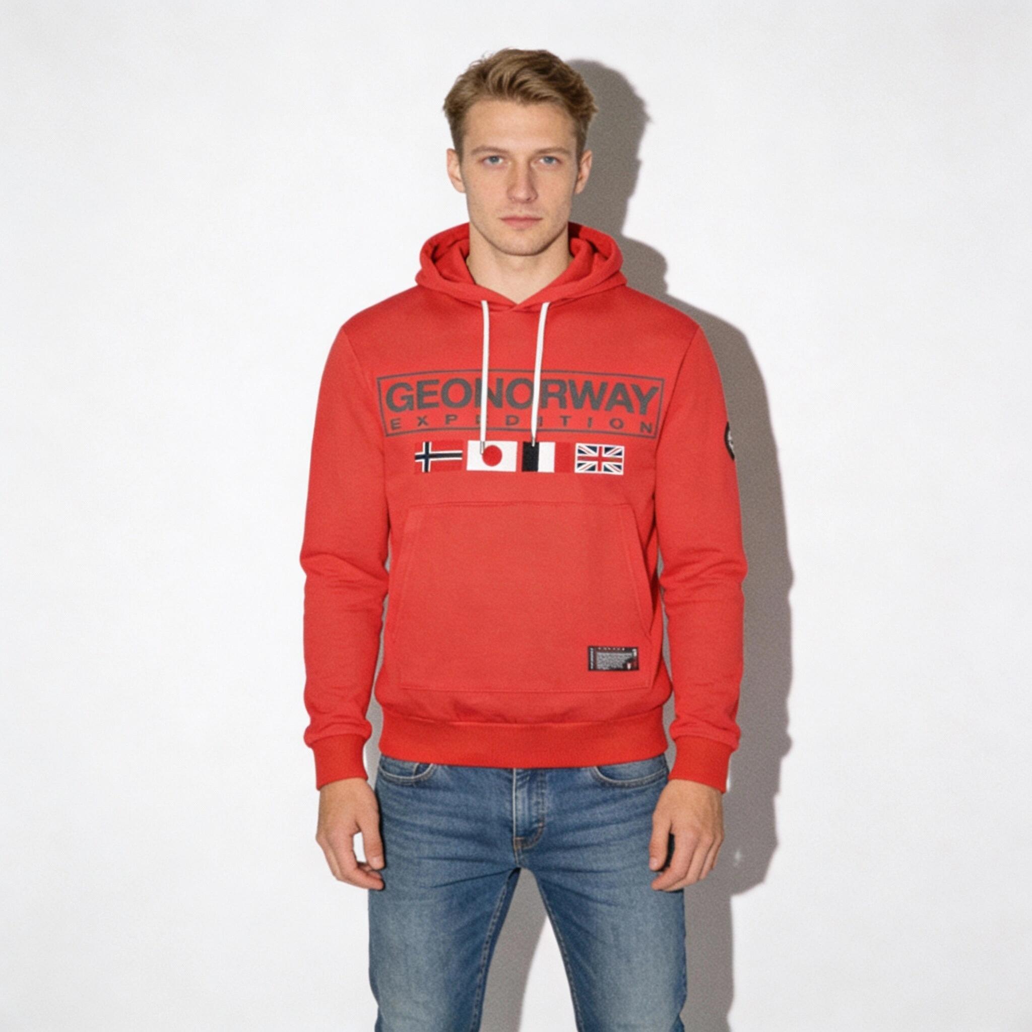 GEOGRAPHICAL NORWAY Bluza GREAT RED DB MEN 317 Sneaker Red (WY8613H/GN-Red) 3/3