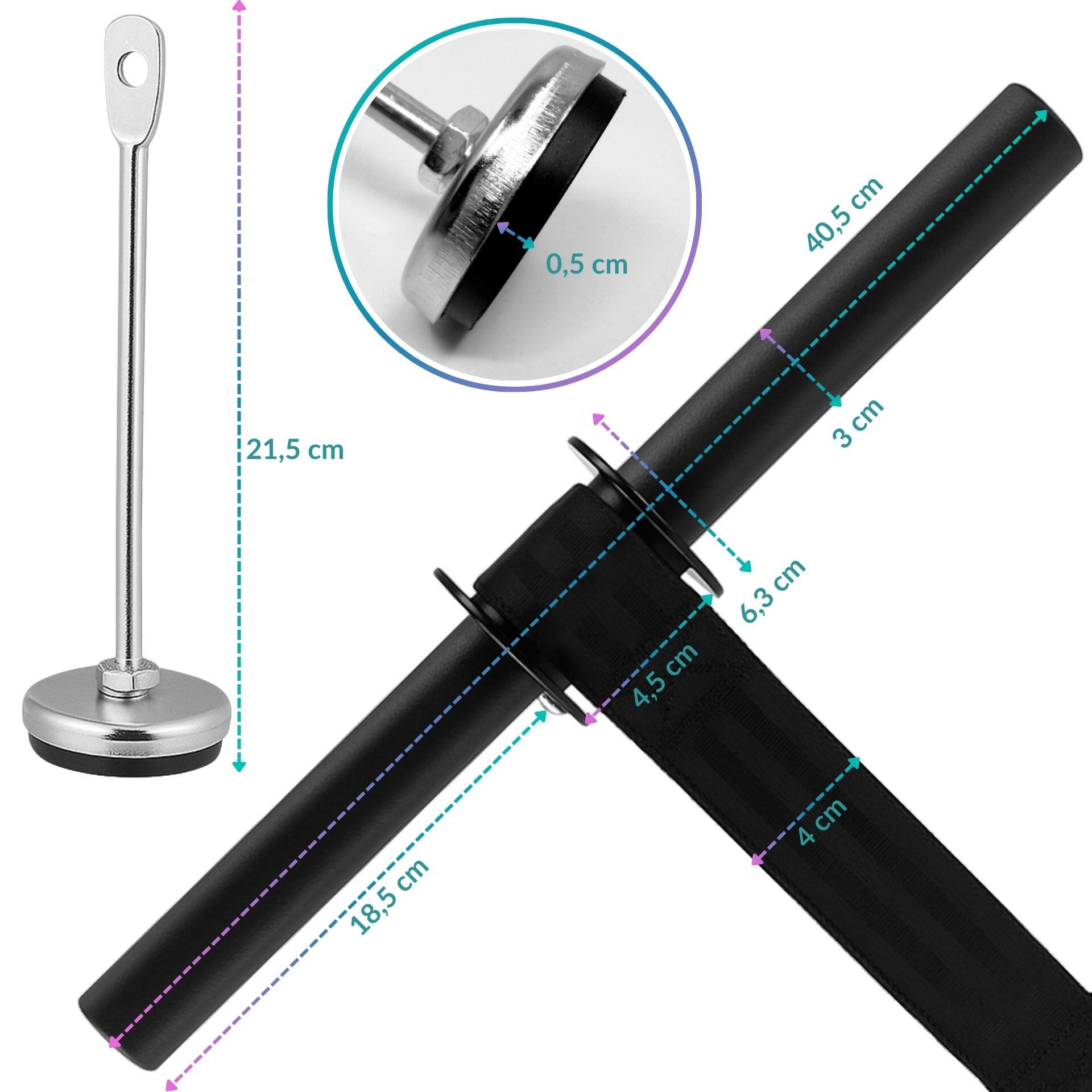 Entrenador de antebrazo 40,5 cm para fuerza de prensión Wrist Roller 4/7