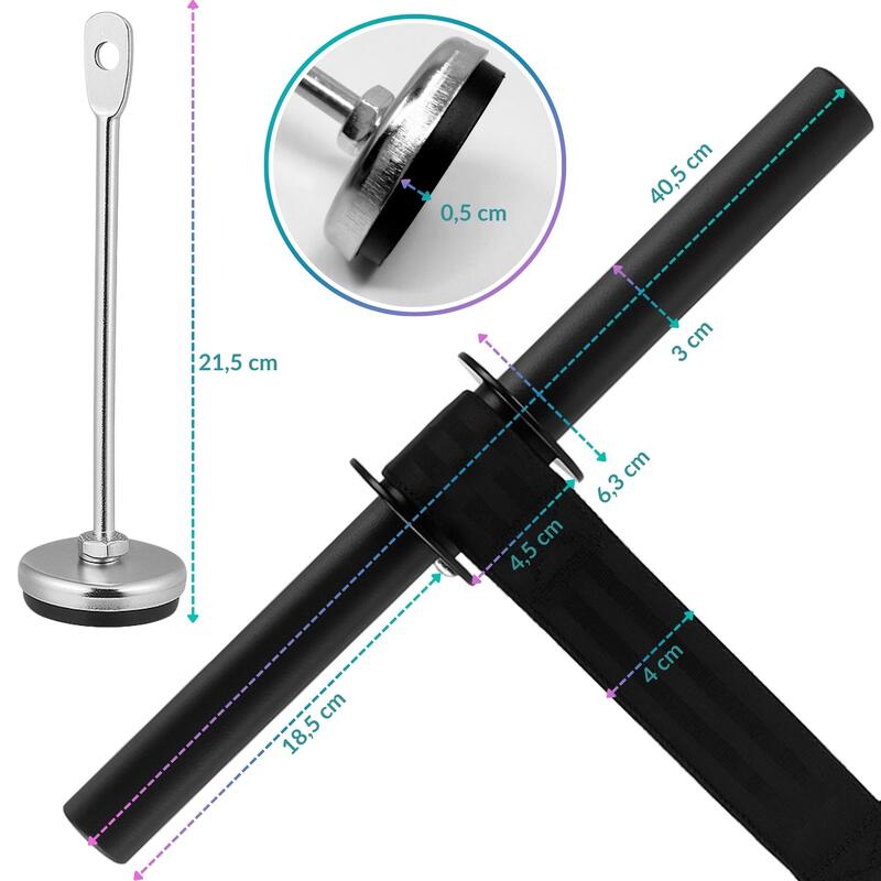 Bară Wrist Roller pentru antebrațe și prindere Revity