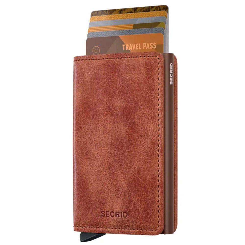 Secrid Slimwallet Compact RFID Wallet - Vintage Cognac-Brown