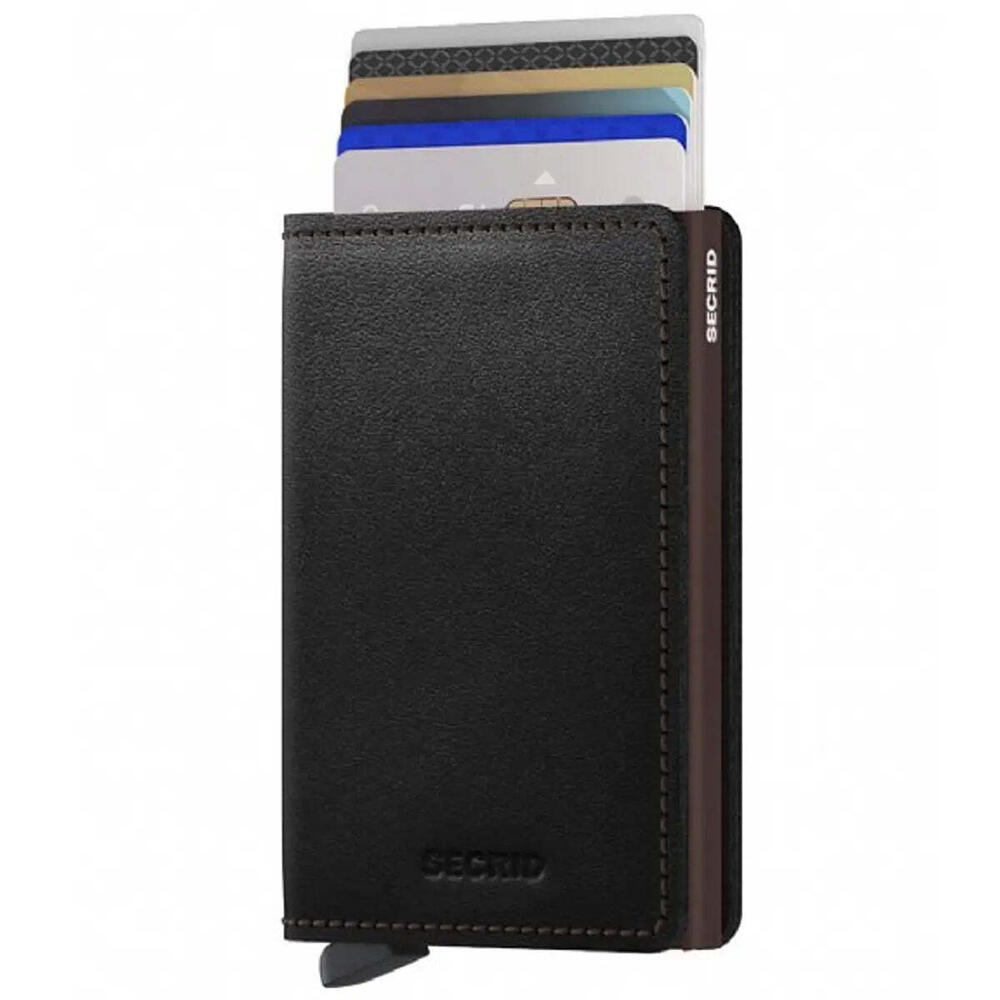 Secrid Slimwallet Compact RFID Wallet - Original Black / Brown