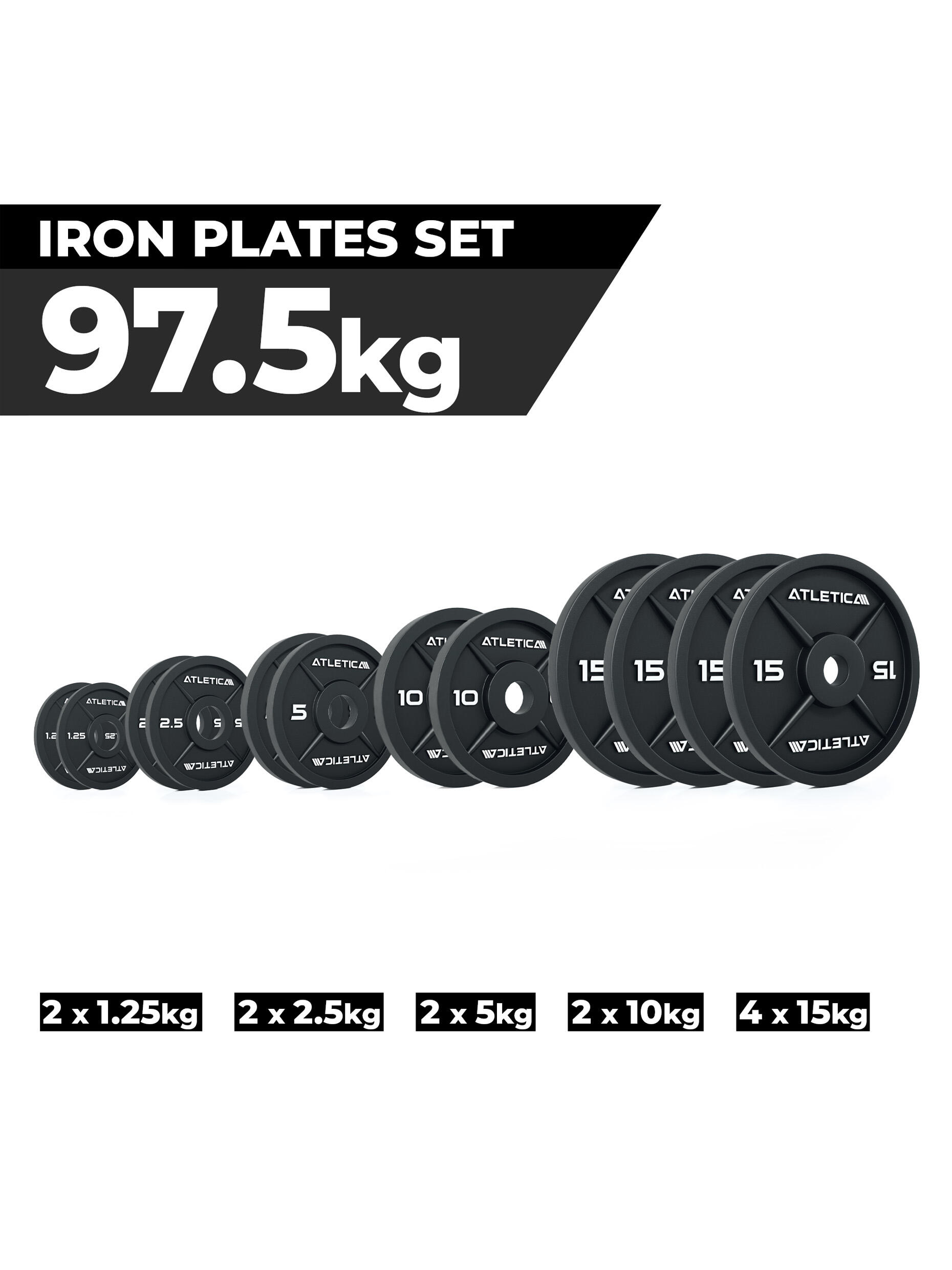 Iron Plates Set | 97.5kg ∣ Gusseisen ∣ 50mm 2/3