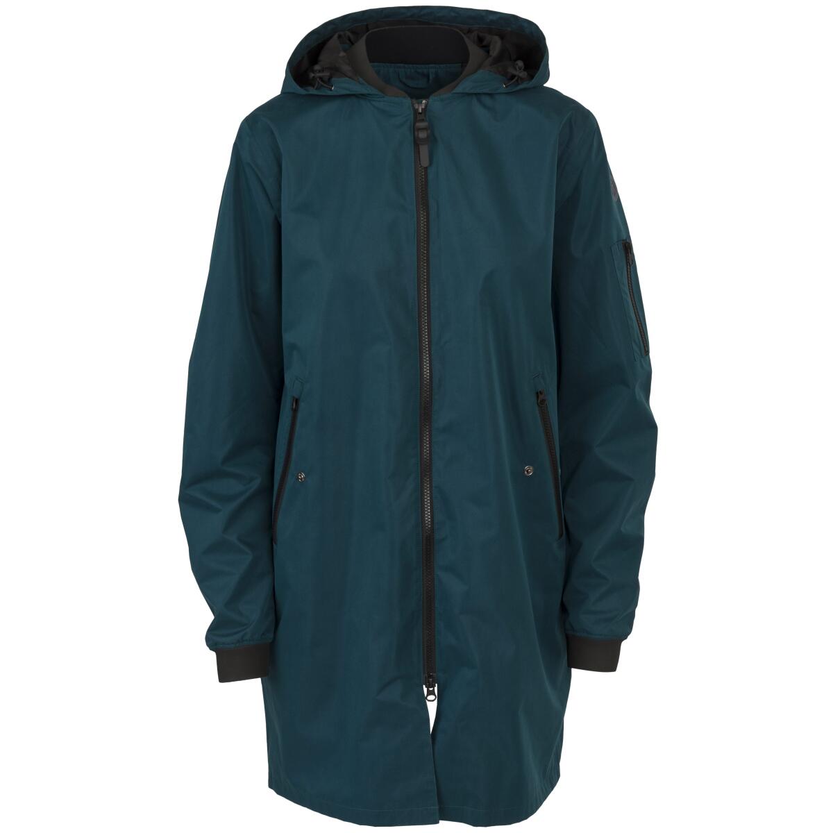Agu - Long Bomber Veste Imperméable Urban Outdoor Femme - Coupe-pluie - Bleu|vert - Decathlon