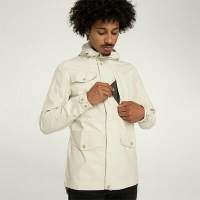 Undyed pocket regenjas heren