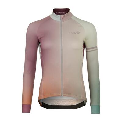 Gradient fietsshirt lange mouwen performance dames