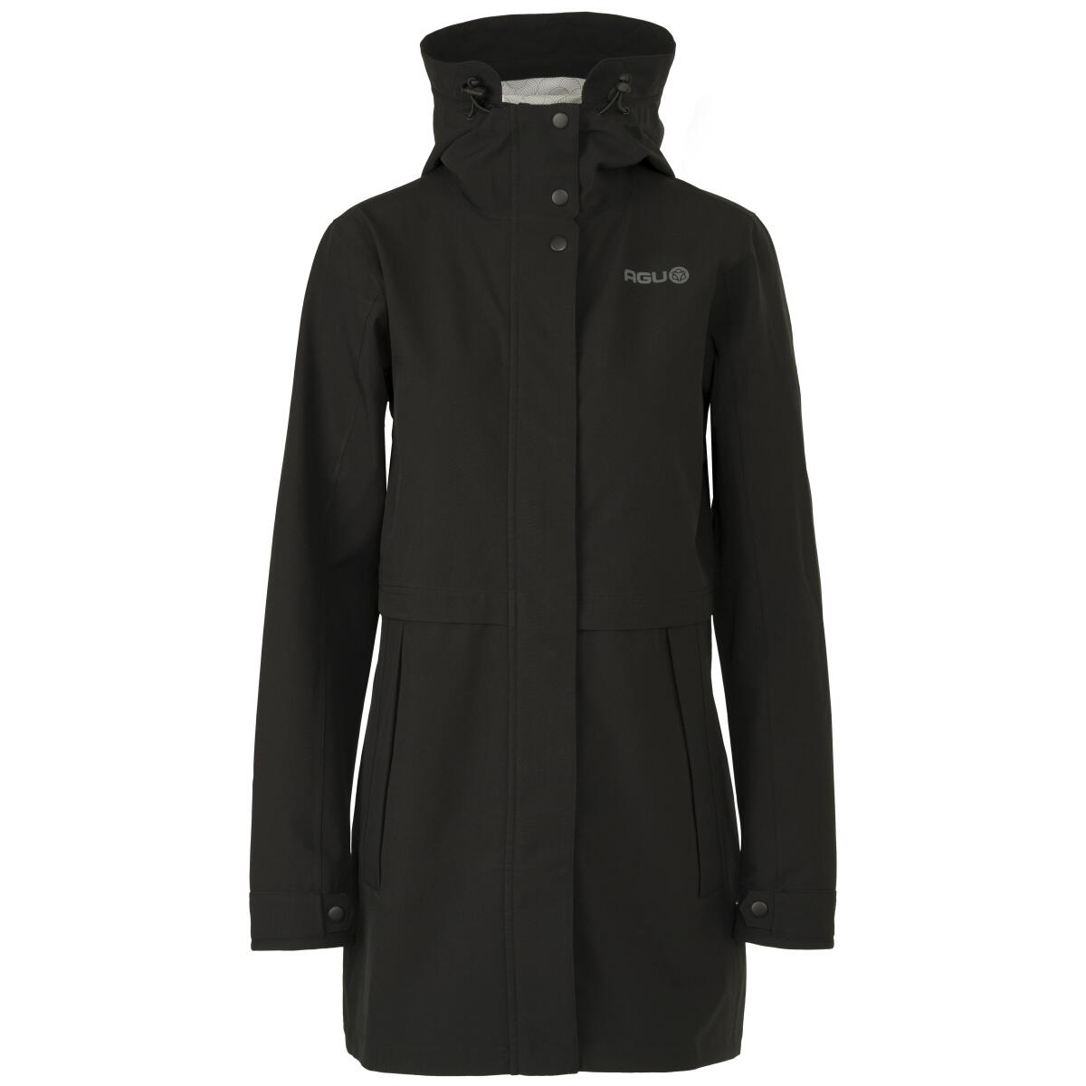 Agu - Parka Veste Imperméable Urban Outdoor Femme - Coupe-pluie - Noir - Decathlon