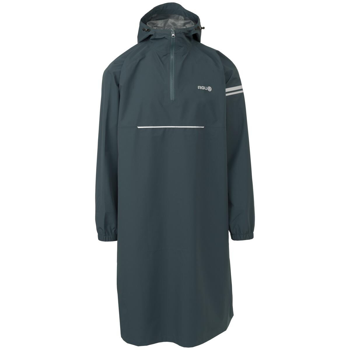 Agu - Longsleeve Poncho De Pluie Urban Outdoor Deep Sea Green - Poncho - Bleu|vert - Decathlon