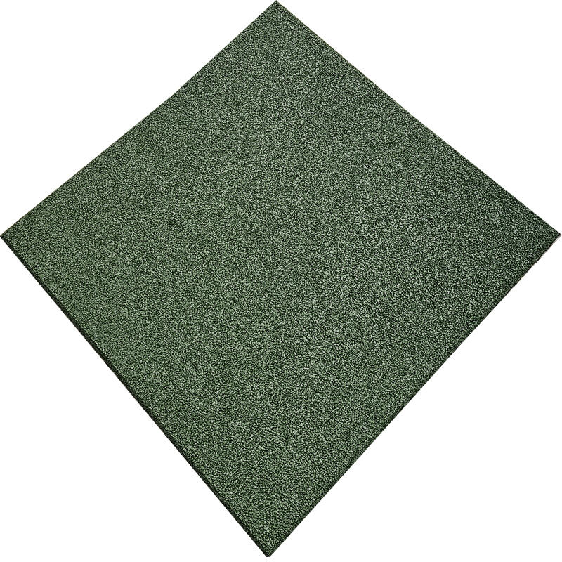 Piso do ginásio. Telha de borracha (C1) Pacote 24. 1x1x15mm (Verde) 2/7