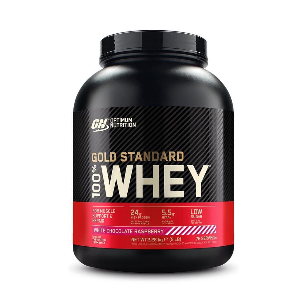 Optimum Nutrition - Whey Protéine | 100% Whey Gold (2,27 Kg) | Chocolat Blanc - Framboise - Whey Protéine - Decathlon