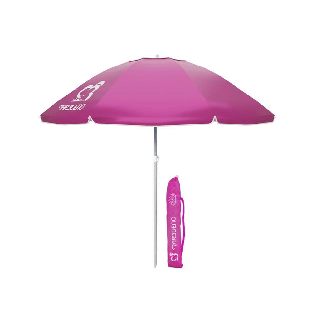 Sombrilla Nylon Aluminio Rosa 220 cm Jardín 2/2