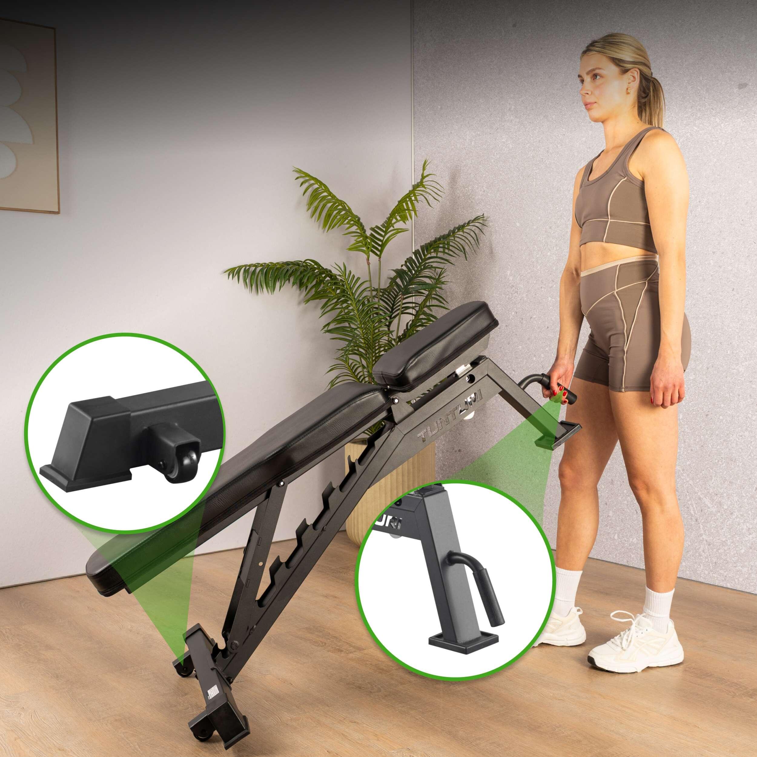 Banc à haltères réglable – Charge maximale 250 kg – Banc à haltères ergonomique 6/7