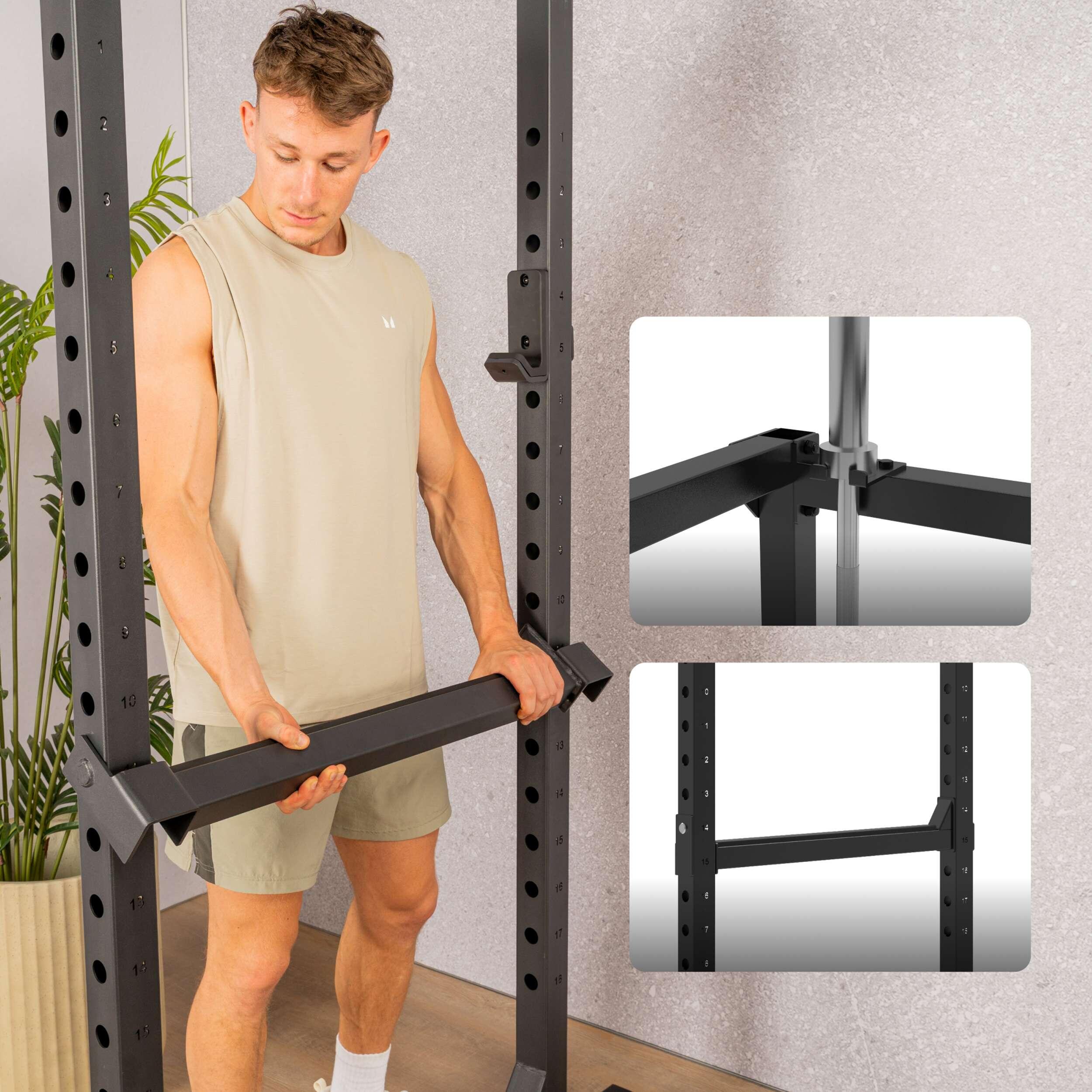 Power Rack Station de musculation – Homegym à poids libres – Charge maximale 300 2/7