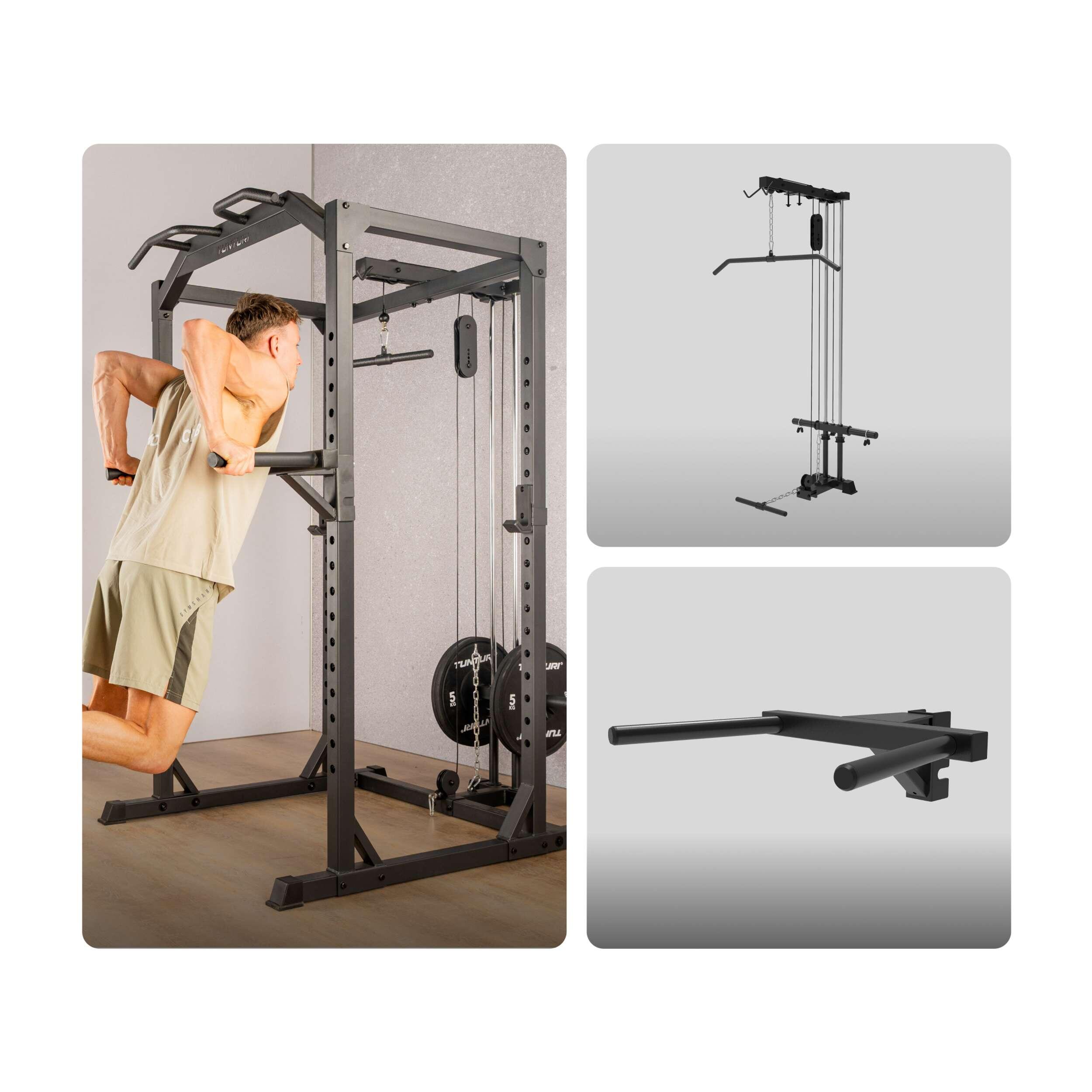 Power Rack Station de musculation – Homegym à poids libres – Charge maximale 300 6/7