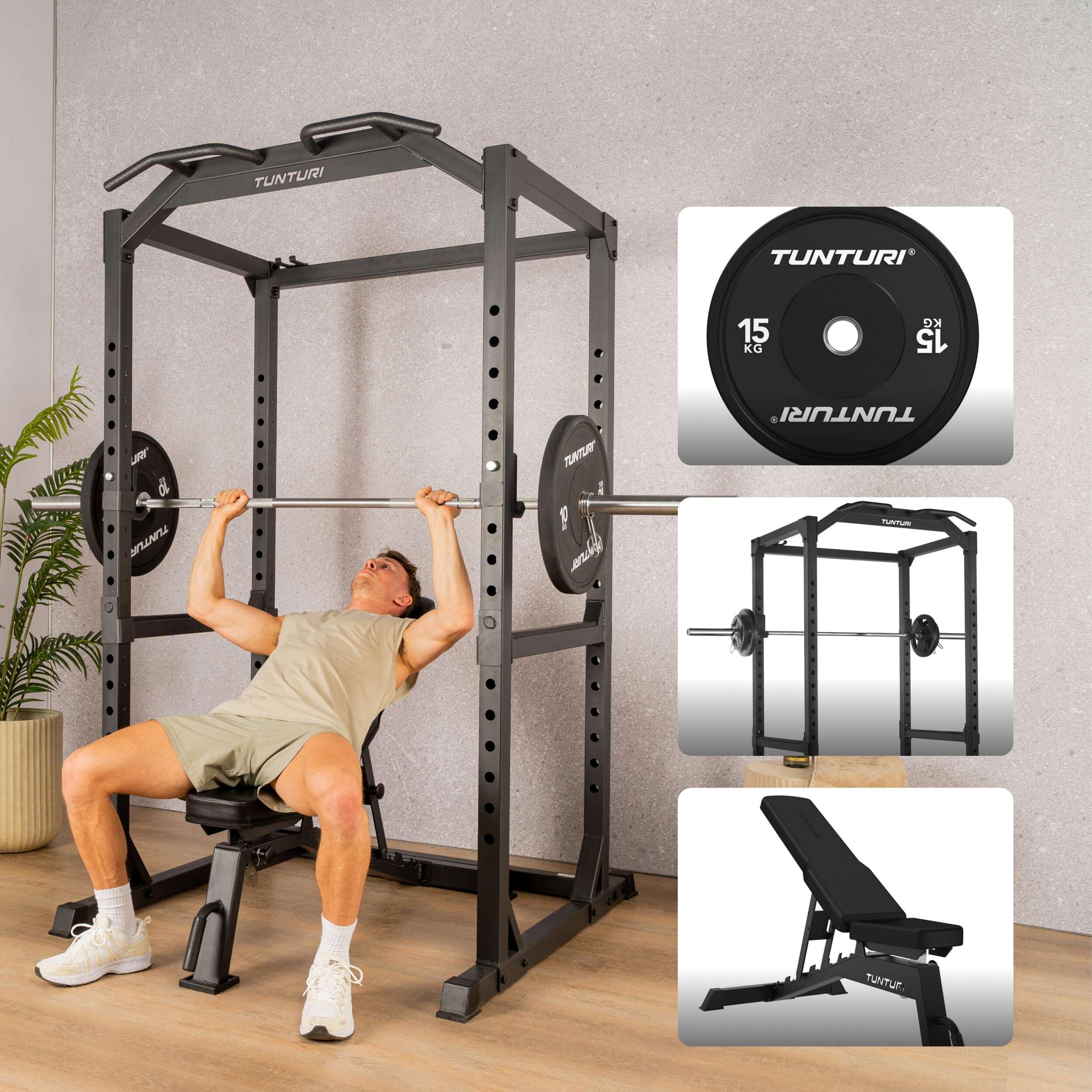 Power Rack Station de musculation – Homegym à poids libres – Charge maximale 300 3/7
