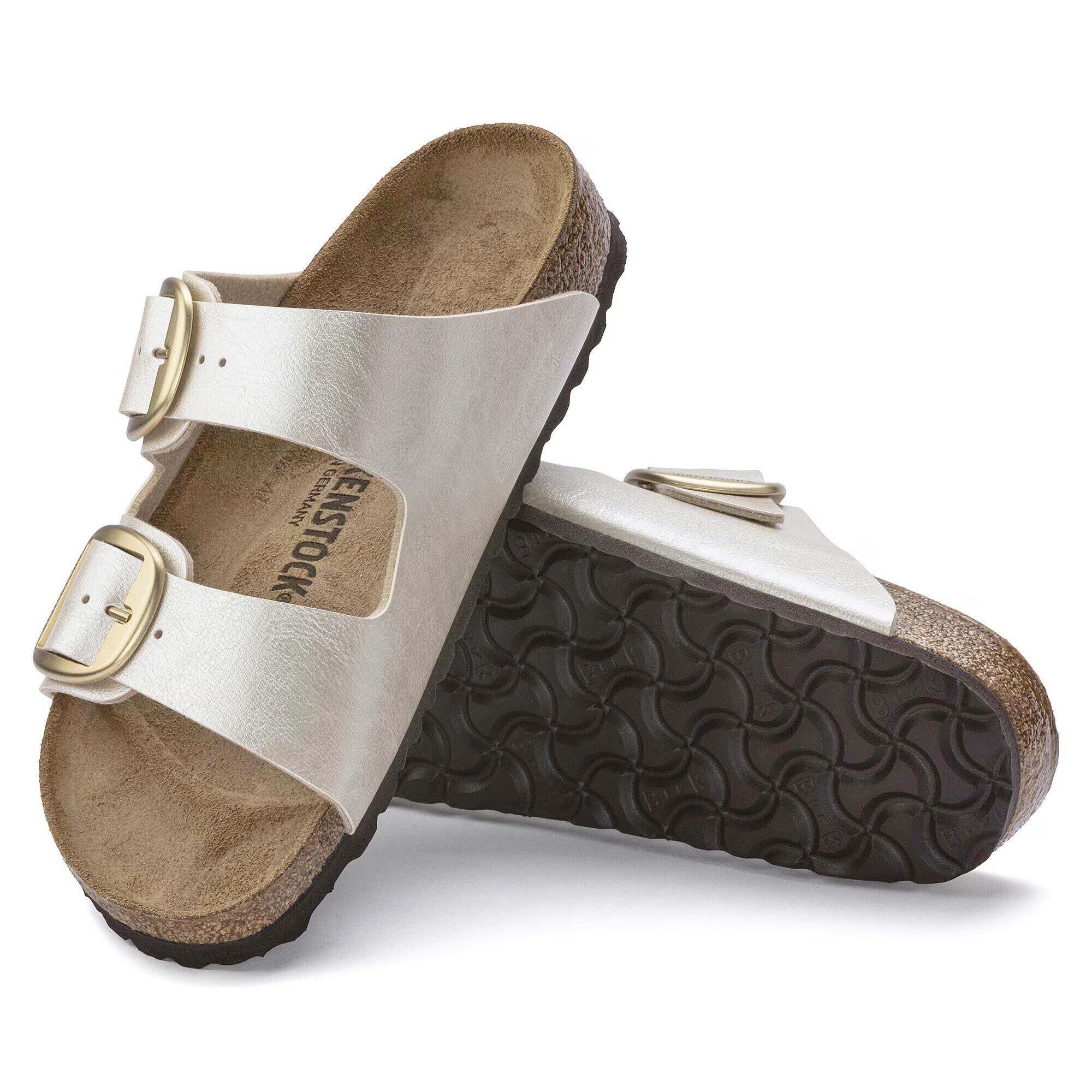 Chinelos Birkenstock Arizona Bigbuckle Pearl White Mulher 3/5