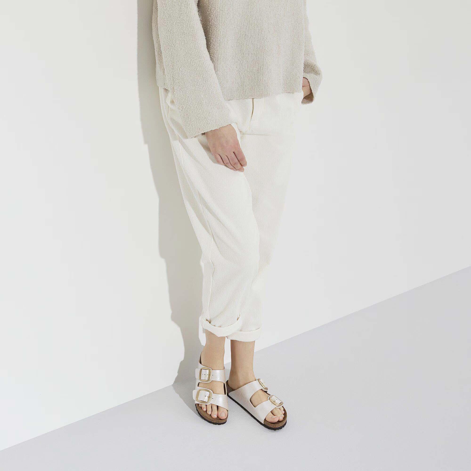 Chinelos Birkenstock Arizona Bigbuckle Pearl White Mulher 5/5