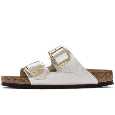 Ciabatte Birkenstock Arizona Bigbuckle Pearl White Donna