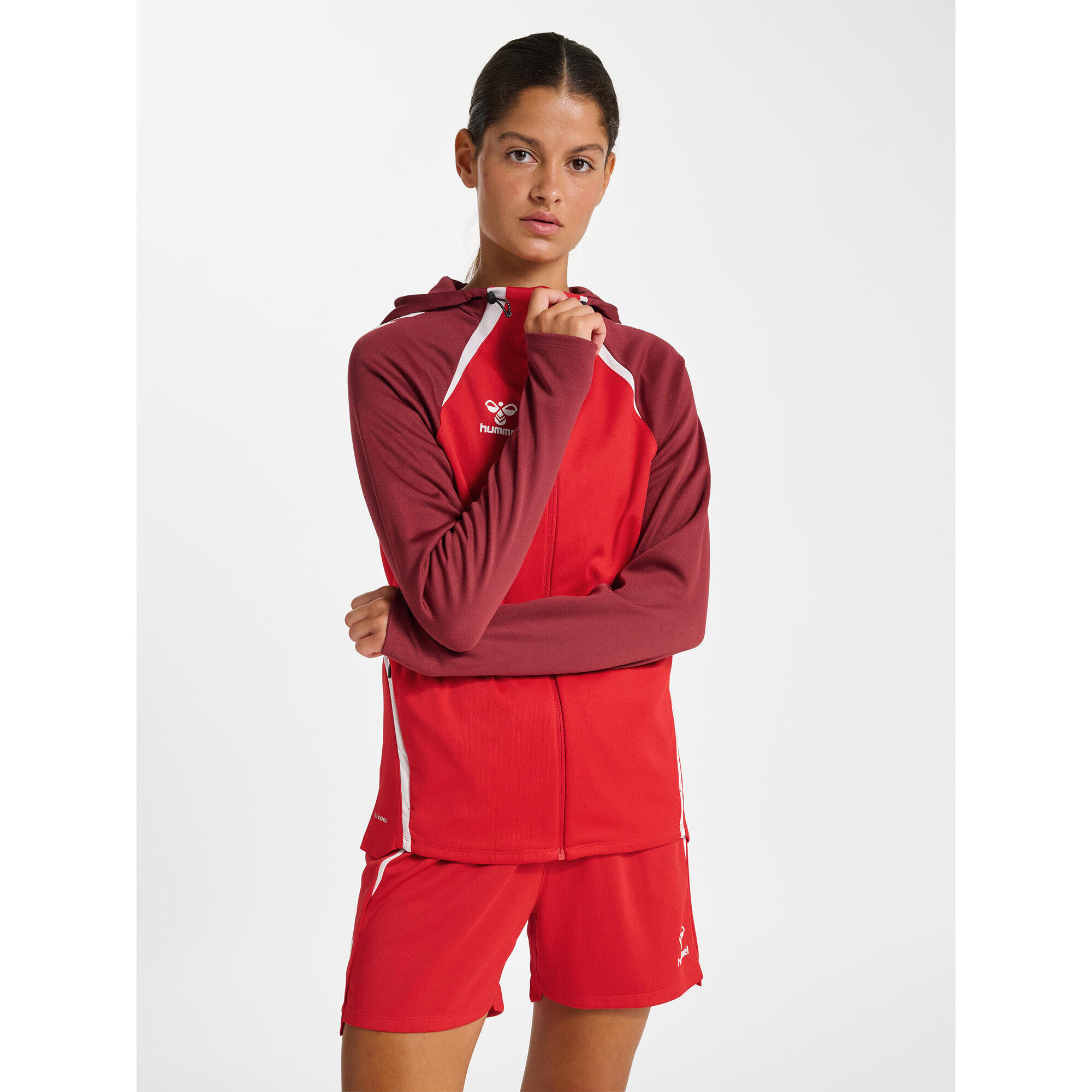 Hummel - Fermeture Éclair Zip Combinaison Hmllead Femme Hummel - Sweat Zippé - Noir|rose|rouge - Decathlon