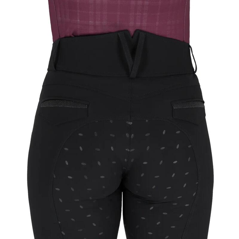 Pantalon echitație QHP Zahra cu grip complet
